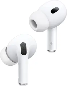 AirPods Pro 2 Wireless Earbuds for Apple, Active Noise Cancellation, Hearing Aid Feature, Bluetooth Headphones, Transparency, Personalized Spatial Audio, High-Fidelity Sound, H2 Chip, USB-C Charging