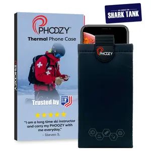 PHOOZY Thermal Phone Case - XP3 Series: Ultra-Rugged Insulated Cell Phone Pouch Prevents Overheating, Extends Battery Life, Drop Protection, Floats in Water, New AGION Lining