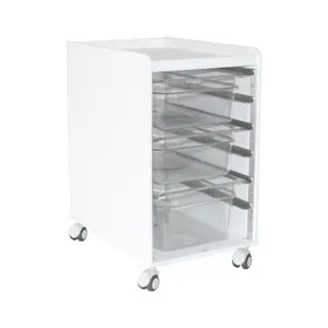 212 MAIN Lab Flow Hood Cart (TrippNT 54096) - 6 in. Polycarbonate Trays, Racks, Open-Front Organiser with Durable HDPE Plastic Construction and Locking Casters