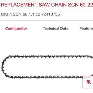 SCN 60-22 Low-Profile Chainsaw Replacement Blade