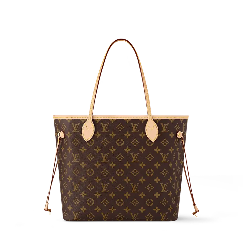 ‮ nottiuV siuoL ‬  Vintage Nėverfull Monogram Coated Canvas Women's Luxury Shoulder Purse Large Capacity