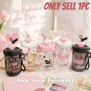 Kawaii Stirring Cup | Cute Leakproof Straw Bottle For Girls