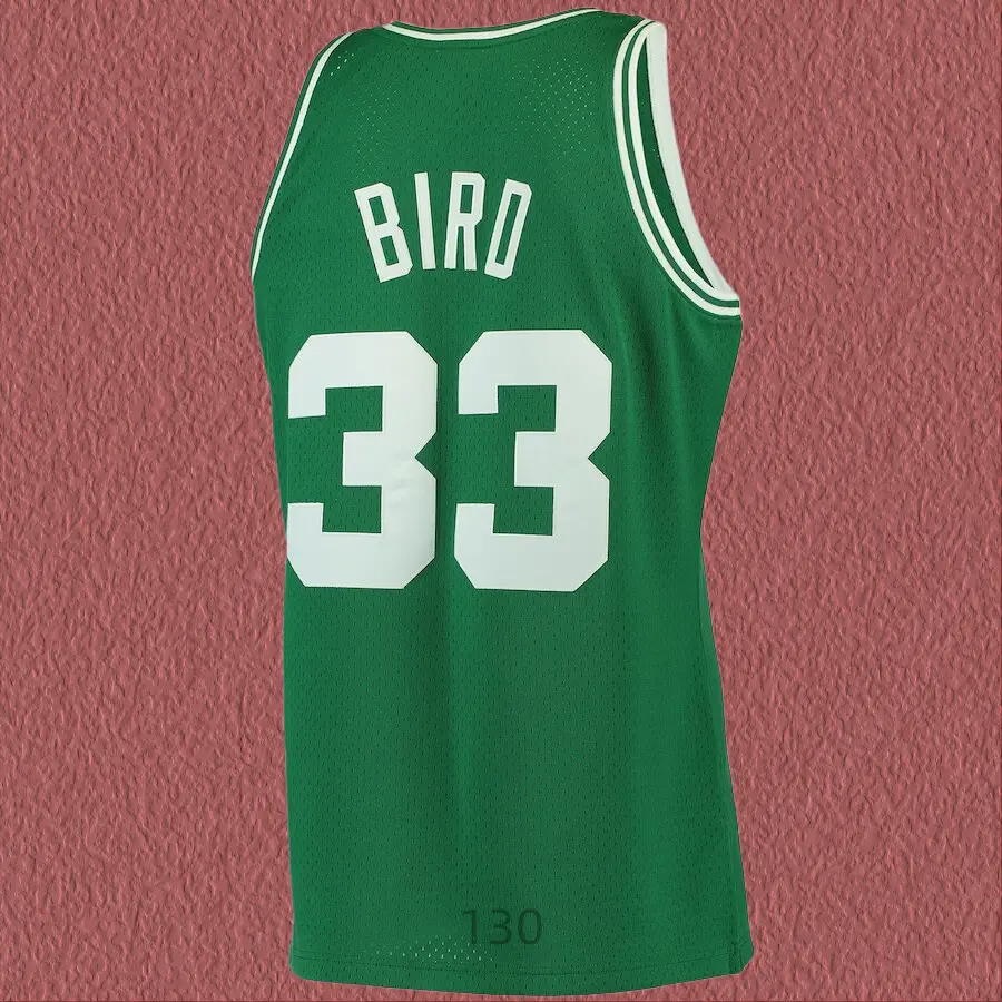 Larry Bird Men's Classic-Design Sleeveless stitched Retro Basketball Jerseys Kelly Green shirt