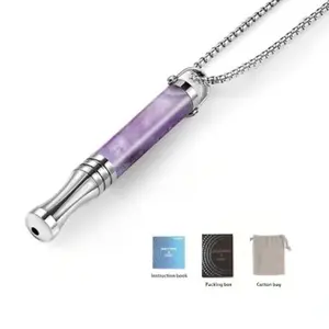 Anxiety Relief Breathing Necklace, Natural Calm & Stress Reduction Tool, Anti-Anxiety Stick Design (without Cotton Core)