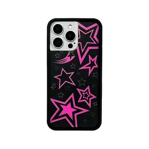 Star Pattern Phone Case, Full Body Shockproof Phone Protective Cover, Phone Accessories Compatible with iPhone 12 13 14 15 Pro Max 15 Plus, Casing