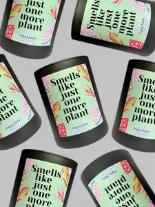 Plant Lover Candle – Smells Like Just One More Plant | Joshua Tree Scent | Vegan Coconut Soy Wax | Funny Plant Mom Gift | Houseplant Decor Candle