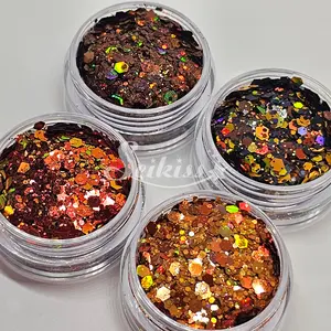 Autumn Glitter Bundle (Set of 4) - Orange and Brown Glitter