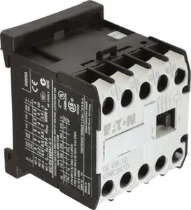 Eaton Cutler-Hammer 3 Pole, 208 Coil VAC at 60 Hz, Nonreversible Open Enclosure IEC Contactor 1 Phase hp: 0.5 at 115 V, 1 at 200 V, 1.5 at 230 V, 3 Phase hp: 2 at 200 V, 3 at 230 V, 5 at 460 V, 5 at 575 V XTMC9A10E