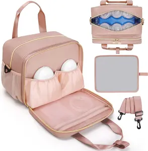 Breast Pumps Bag with Insulated Cooler - Breast Pumps Storage, Portable Bag to Carry Pumps and Breastmilk Cooler for Work, Compatible with Momcozy, Medela & Elvie