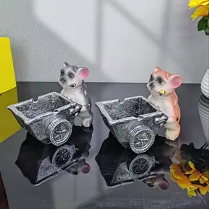 Creative Trendy Wealth Dog Ashtray, Home Living Room High-End Personality Cute Funny Cartoon Style Ashtray, #DogAshtray #LuckyDogDecor #FortuneDog #DesktopDecor Quirky Cute Dog Ashtray, Trendy Viral Home Item