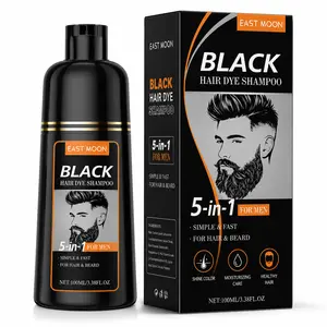Black Hair Dye Shampoo for Gray Hair, Semi-Permanent Hair Color Shampoo for Women and Men, Grey Coverage.