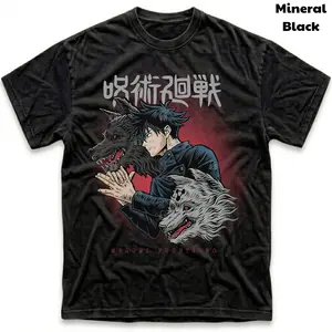 Men's Short-sleeve T-shirts, Megumi Fushiguro Vintage Graphic Tees, Megumi Tshirt, Jujutsu Kaisen Shirts, Anime Clothing, Unisex Manga Anime Shirt Top Menswear Streetwear