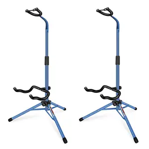 5 Core Guitar Stand Pair Floor Adjustable Heavy Duty w Neck Holder for Acoustic Electric Classic Bass