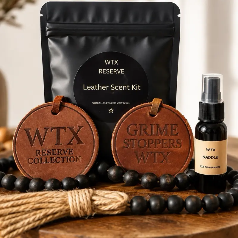 Leather Car Scent Kit, Long-Lasting Fragrance, Vehicle Interior Air Freshener Accessory