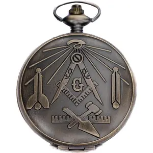 Masonic Freemasonry Alloy Metal Pocket Watch