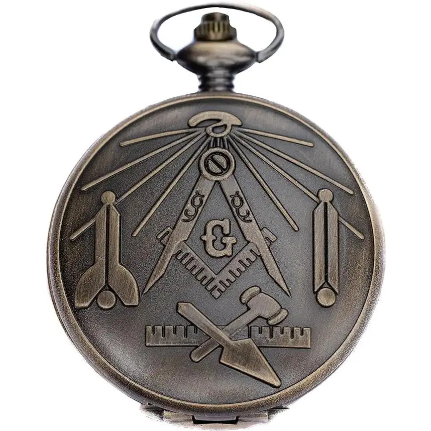 Masonic Freemasonry Alloy Metal Pocket Watch