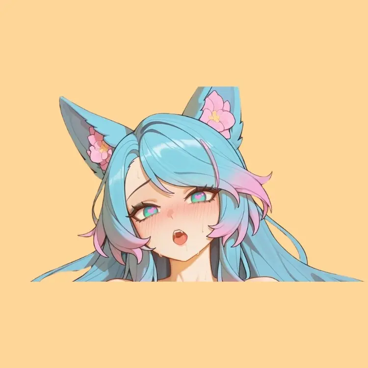 Digital Anime Girl Sticker, Anime Sticker, Vinyl Decal, Kiss-Cut, Laptop & Car Sticker, Water Bottle Sticker, Full Sticker