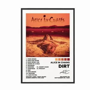 Alice In Chains - Dirt Album Poster No Frame Album Cover Poster Music Gift Music Wall Decor Album Art Decor Home Decoration Items Stylish Text Wall Print