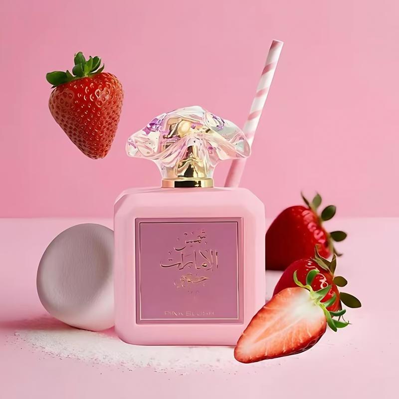 Pink powder blusher perfume, cotton candy for women powder blusher perfume, eau de toilette -100ml (3.40z) romantic and sweet rose vibrant for women pink blush perfume