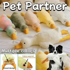 50cm Soft Duck Plush Toy, Multi-Color Options, Suitable for Cats and Dogs, Upgraded Design with Embroidered Eyes, Washable Large Pet Toy