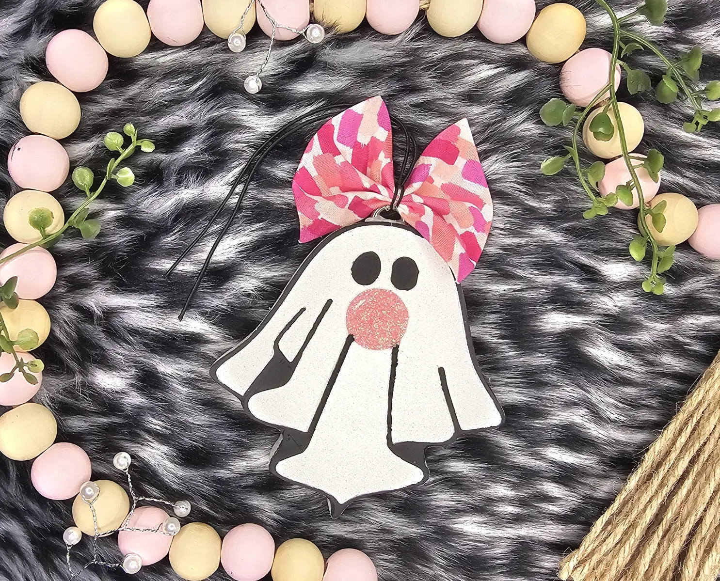 Bubble Ghost Car Freshie - Halloween Car Decoration - Air Freshener for Your Vehicle