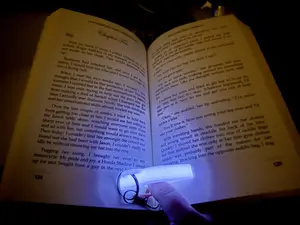 Thumb Book Holder Key Chain - Purple & Glow in the Dark with Key Chain Attachment