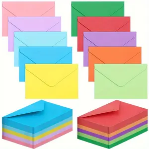 60 pieces - Mixed color self-adhesive mini envelopes - Light and bright color series, high-quality paper bags suitable for gift cards, business cards, notes - Large packaging office and handmade products, gift card envelopes, business card holders,