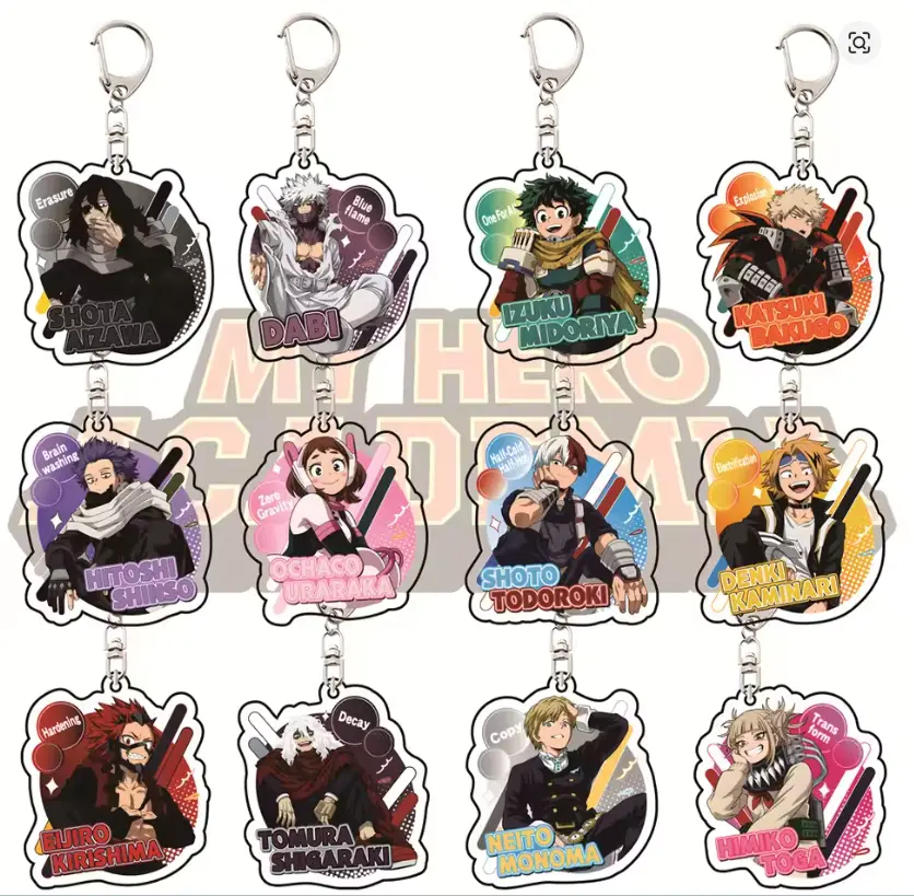 My Hero Academia Acrylic Keychains Anime Collectible Merchandise Bag Pendant Fan Gift