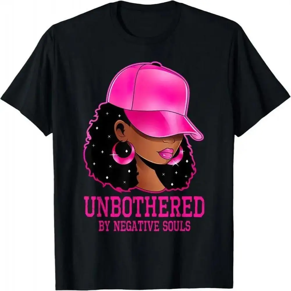 100% Cotton Afro Queen Sassy Unbothered Black Woman T-Shirt Top