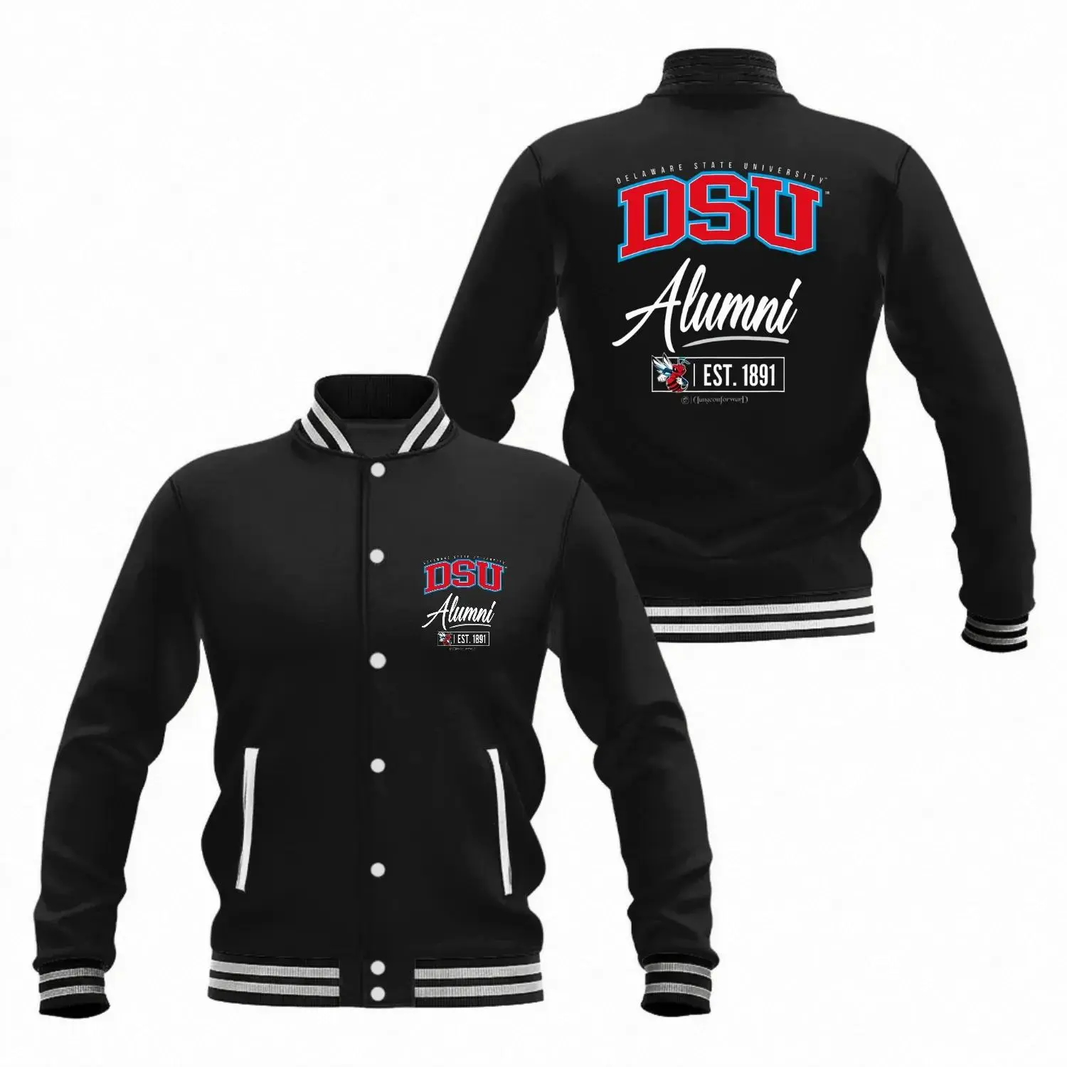 Delaware State University DSU HBCU Alumni Baseball Jackets