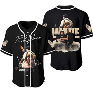 Black and White Rod Wave Last Lap Baseball Jersey Last Lap 24 Baseball Jersey Rod Wave Merch Rod Wave New Album, Music Baseball Jersey Gift For Fans Men Women