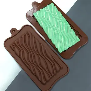 Full-Page Wave Chocolate Block Candy Mold Epoxy Mold Ice Tray Handmade Biscuit Mold Food-Grade Baking Tool