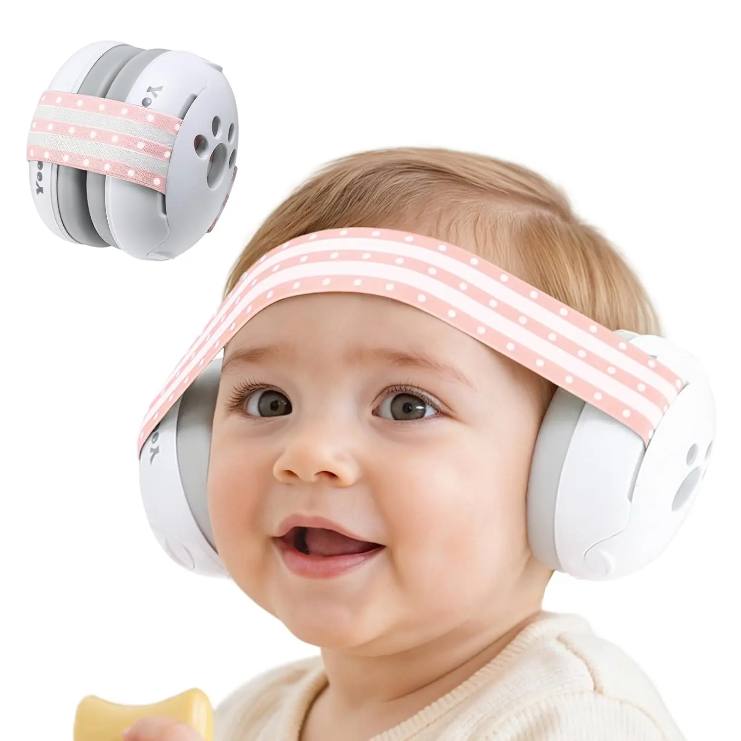 Yoofoss Ear Protection Baby up to 36 Months Baby Headphones Noise Protection 25 dB Ideal for Airplane and Travel CE Adjustable Non Slip Headband Soft Earmuffs