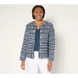 Belle by Kim Gravel Stay Bold Stay Gold Boucle Jacket