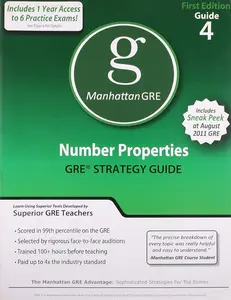 The Manhattan GRE Prep Number Properties Textbook, 1st Edition - English Education Practice Material with 150+ Questions by Manhattan GRE Course Team