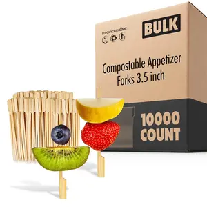 Compostable Appetizer Forks 3.5 inch (10,000 Pack)