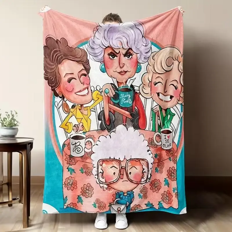 Golden Years Cartoon GG Blanket, a cozy nap blanket, a versatile gift blanket suitable for living rooms, offices, and travel - with cartoon patterns - suitable for all seasons - an exquisite gift