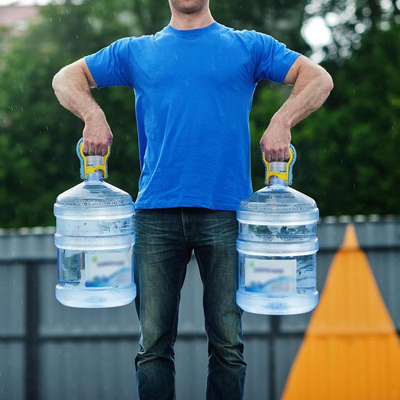 2 Pack 5 Gallon Water Bottle Grip Purified Drinking Water Jug Caps Carrier Lift Labor Energy Saving Ergonomic Grip Handle Carrier Non-Slip Holder Lifter Heavy Duty Clip Water Jug Handle Drinking Water Bottles Handles