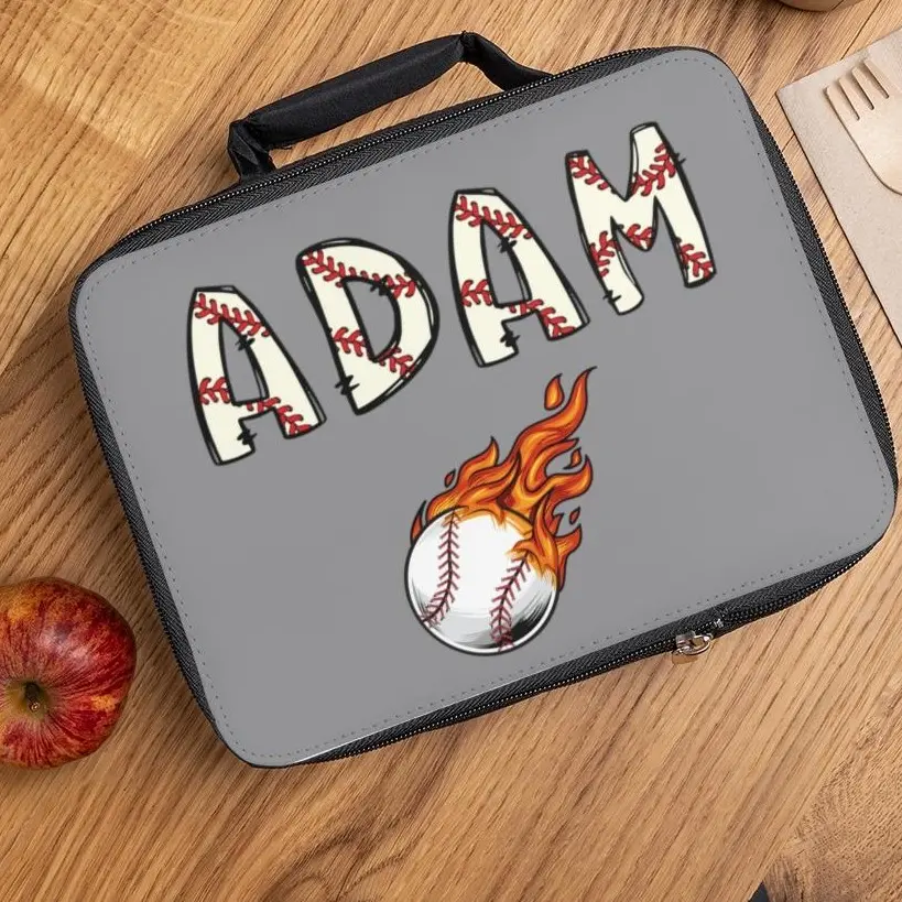 Personalized Sports Themed Lunch Bag Baseball back to school meal prep