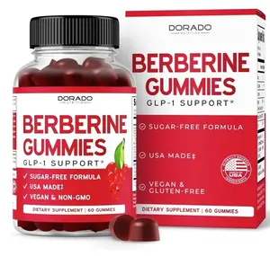 Berberine Gummies with Ceylon Cinnamon (1,200mg) Premium Sugar-Free Berberine Ceylon Cinnamon Supplement for Adults - Third-Party Tested, Non-GMO & Made in USA - 60 Count Chewable Gummies