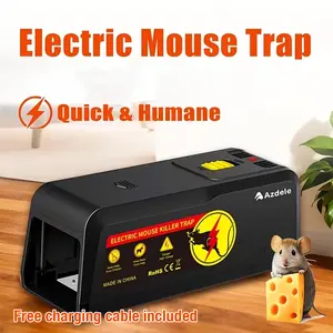 【Allewfun】Upgraded Electric Mouse Trap, Suitable for Indoor And Outdoor Use, Reusable, Instantly Kills Mice, Effectively Controls Pests, And Provides Quick Extermination. Suitable for Homes, Living Rooms, Kitchens, Garages, Yards, Etc.