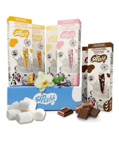 Milk Flavoring Straws – 60 Straws, Marshmallow, Chocolate, Honeycomb, Banana Smoothie, Vanyla Flavors, Low Sugar, Kid-Approved, No Artificial Flavors or Colors, Works with Any Milk, Perfect for Lunchboxes & Gifting, Flavored milk, Healthy snack for kids