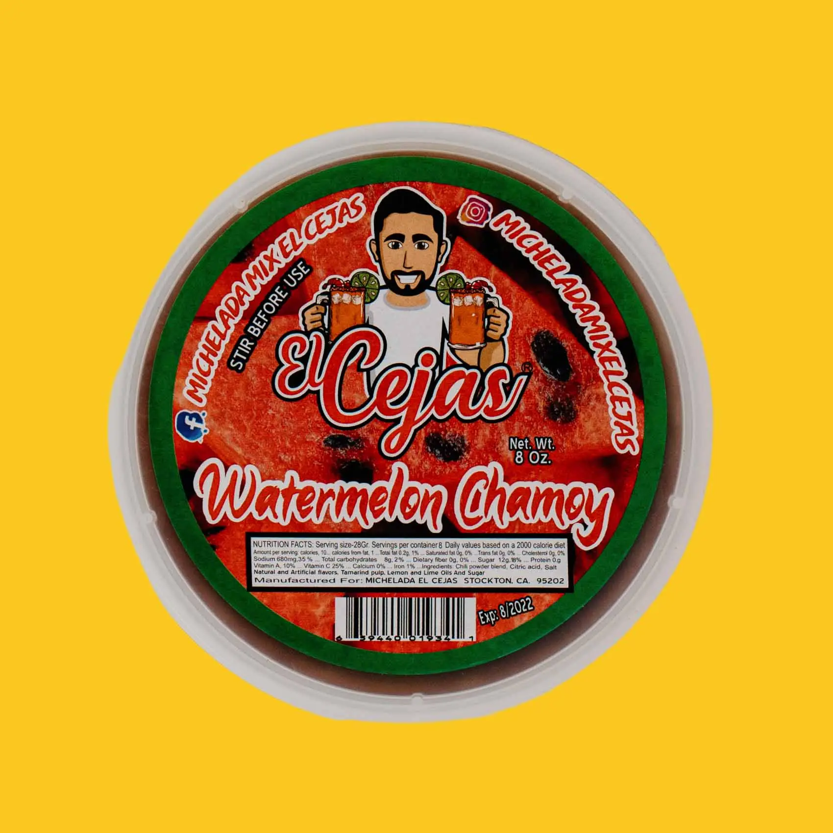 El Cejas Watermelon Chamoy Rimmer Dip 8oz