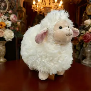 Cute Soft Polyester Lamb Animal Doll, Home Sofa Decor, Comfortable Pillow, Interactive Entertainment, Gift for Family and Friends