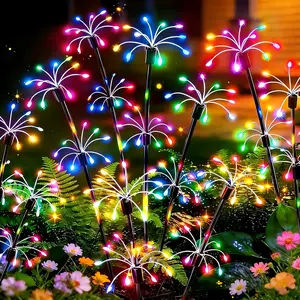Solar Garden Lights Outdoor, 8 Pack 2-Layer Multicolor Solar Firework Lights,  Starburst Fairy Light Garden Decor for Yard Patio Pathway Lawn,  Gifts for Women Mom Grandma Mother's Day