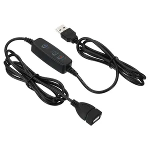 PATIKIL LED Strip Dimmer Switch, DC5V USB Female to Male Extension Cords 10-Spe