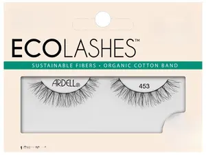 Ardell Eco Lashes 453, Sustainable Fibers False Eyelashes, Organic Cotton Band, Lightweight Natural Look, 1 Pair