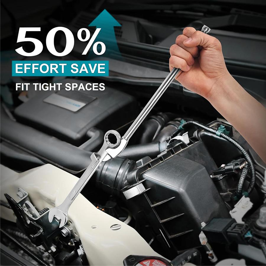 15 Inch Heavy Duty Cheater Bar, Chrome Vanadium Steel Wrench Extension Bar, Extra Long Leverage Tool with Ergonomic Handle for Maximum Torque, Versatile Wrench Extender Ideal for Automotive Repair & General Mechanical Maintenance Tasks