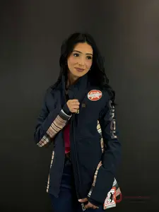 Cinch Womens NAVY Yellow Team Logo Softshell Jacket MAJ9896001