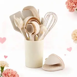 Summer Turn-UpSilicone kitchen cooking utensil set, chef's 31 heat-resistant kitchen utensils, spatula, spoon, mixer, dishwasher safety kitchen utensil small tool set